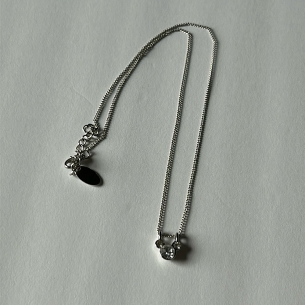 Disney Mickey Mouse cubic Zirconia mouse ears necklace pendant